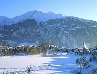Flims - lyžařské středisko známé jako Alpenarena - Flims